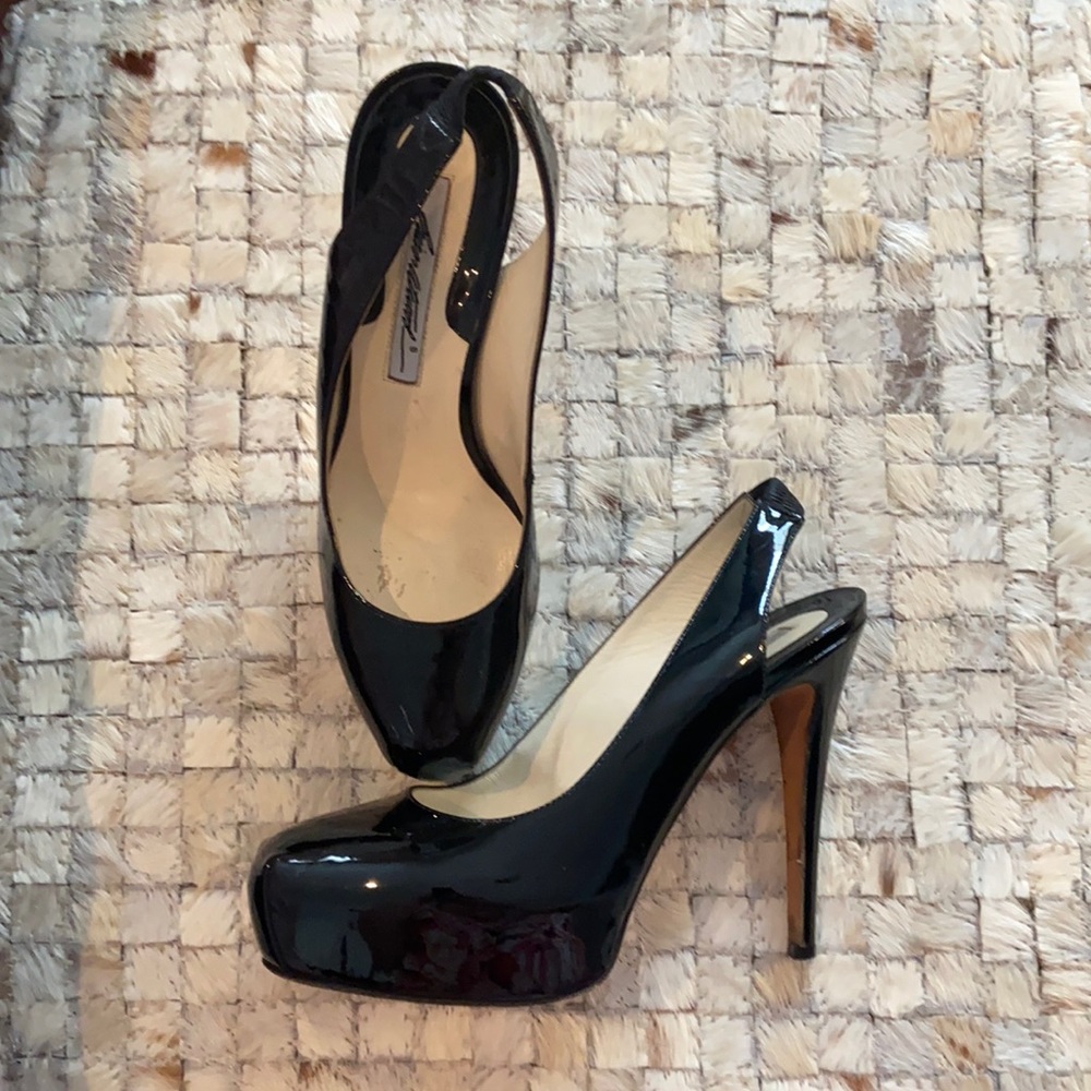 Brian Atwood platform sling backs